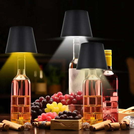 Lumescient™ Bottle Lamp – Cordless LED Table Lamp for Wine & Champagne Bottles